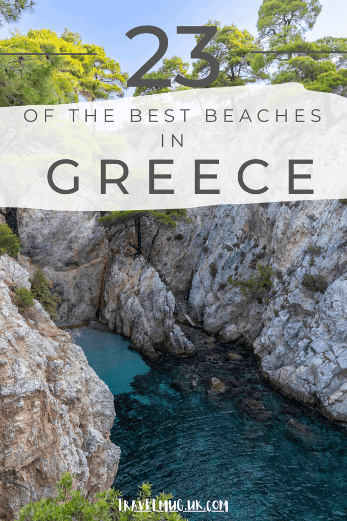 One of the many incredible beaches found in Greece, with the title of the article "23 of the best beaches in Greece".