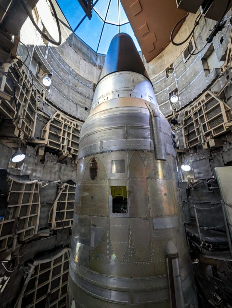 The massive Titan Missile in the Titan Missile Museum just outside of Tucson.