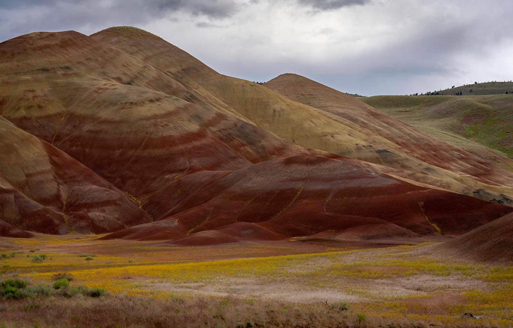 The smooth terrain and multicolored hills make for a spectacular sight at one of the most beautiful landscapes for Oregon photography.