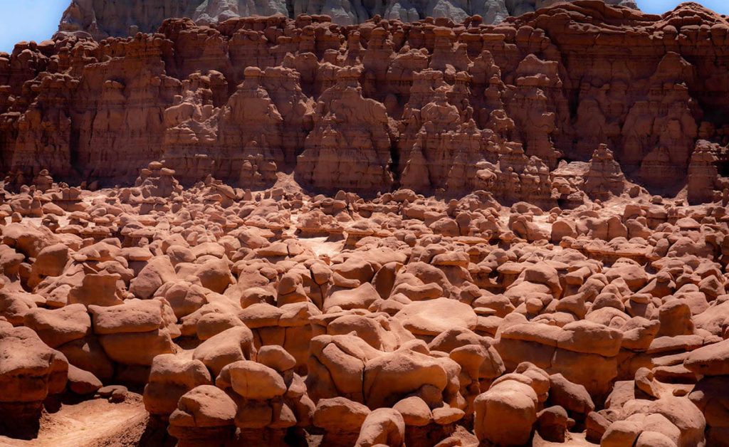 Thousands of oddly shaped stout hoodoos decorate the area in a peculiar Utah outdoor adventure you have to see.