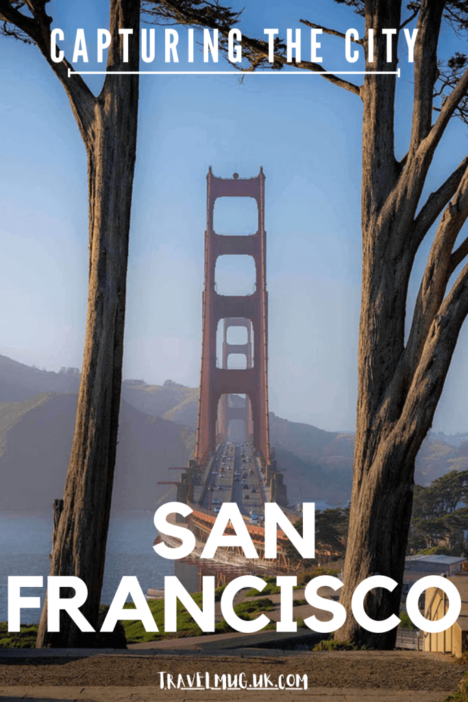 Looking onto the Golden Gate Bridge, with the title of the article "Capturing the city San Francisco".