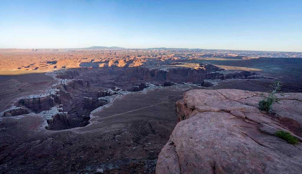 Seeing the expansive canyons and vistas from the cliffs of the White Rim Overlook, a can't miss Canyonlands hike.